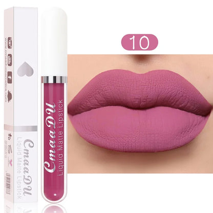 Sexy Long-Lasting Velvet Matte Lip Gloss – Waterproof, Non-Stick Red Liquid Lipstick for Women