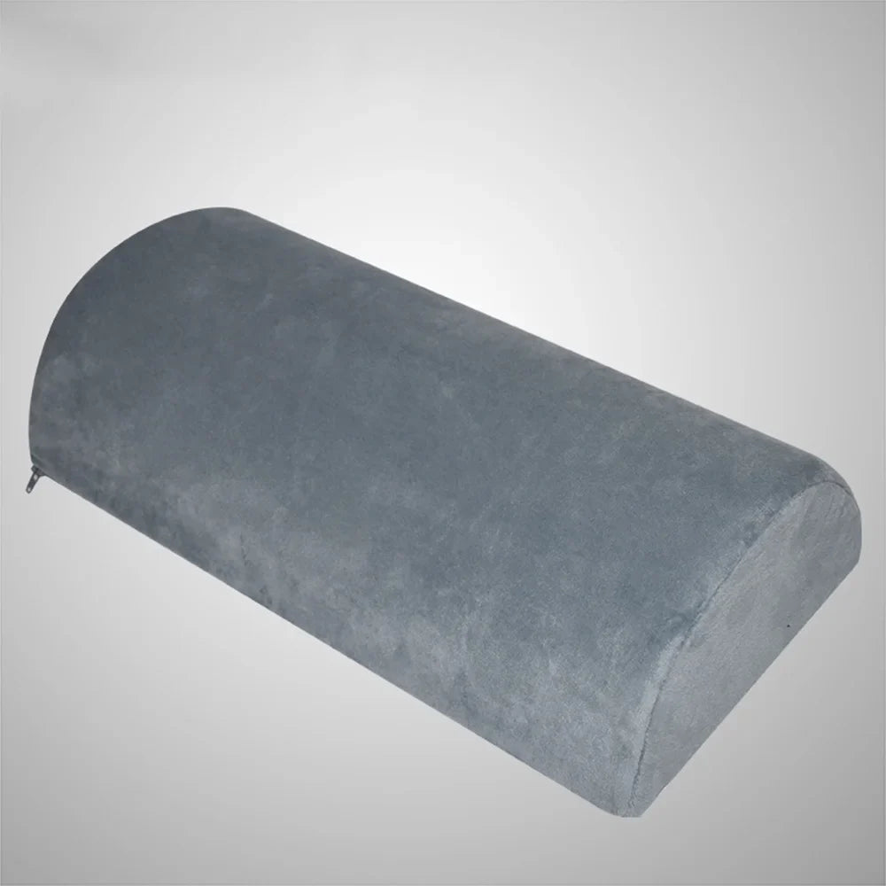 Half Moon Memory Foam Bolster Pillow — Non-Slip Elastic Cushion for Legs, Knees, Back & Head, Home, Office, Travel