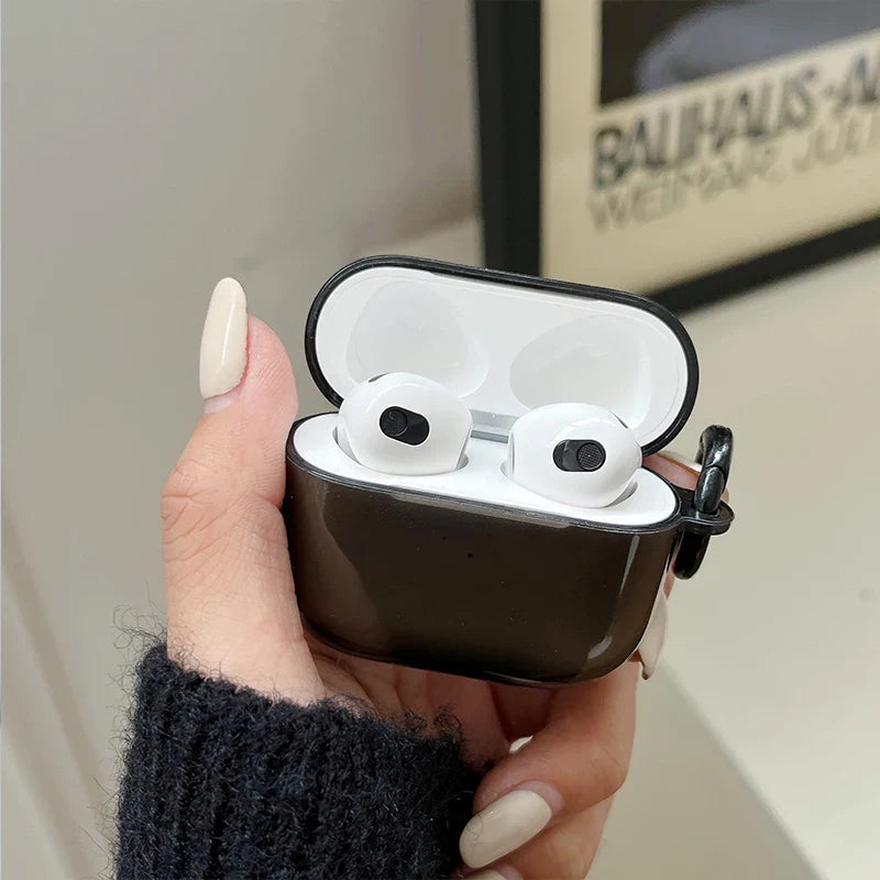 Fluorescent Candy Color Earphone Cover for Apple AirPods 1/2/3/4 & Pro 3 — Crystal Clear Soft TPU Transparent Protective Case