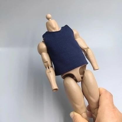 1/6 Scale Black T-Shirt for 12" (30cm) Action Figures — Male & Female DIY Model Accessories