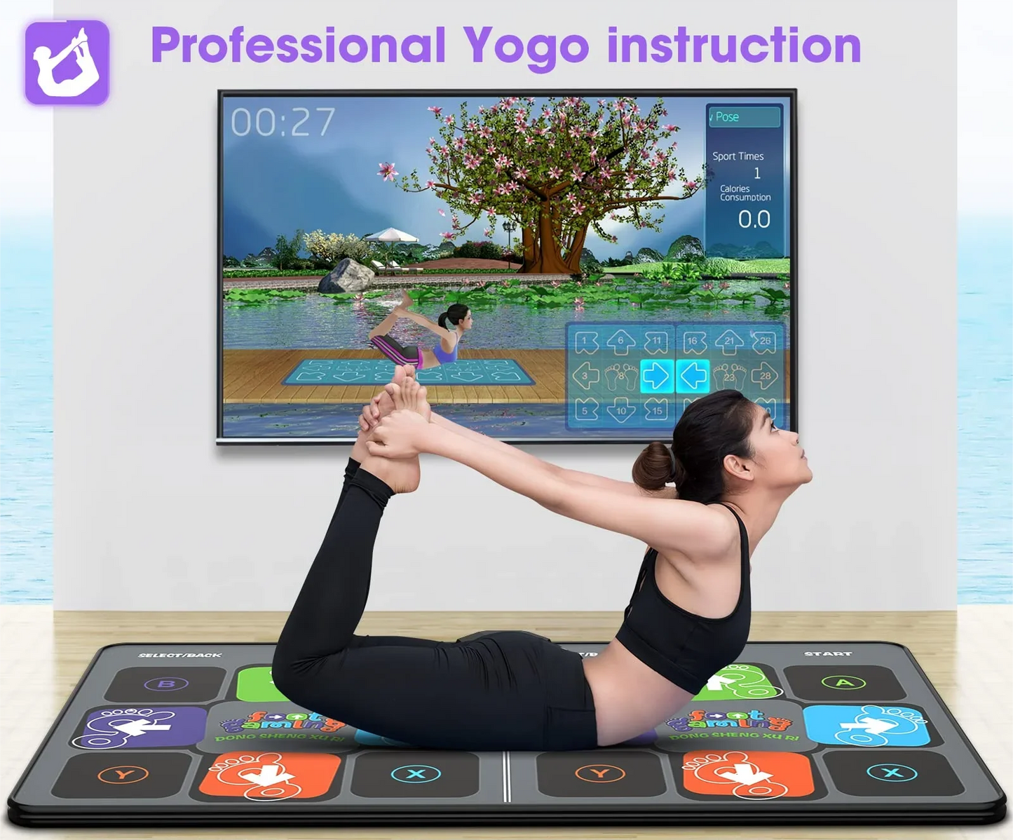 Dance Mat Game — Wireless Folding Fitness & Music Carpet for TV/PC | Anti-Slip Double Controller Family Sports Game