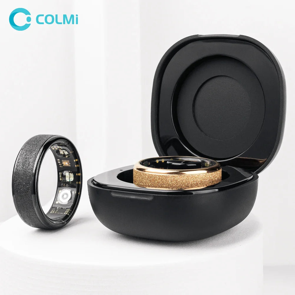 COLMI R10 Smart Ring with Charging Case – Health & Sleep Monitor, 5ATM Waterproof Multi-Sport Fitness Ring for Men & Women