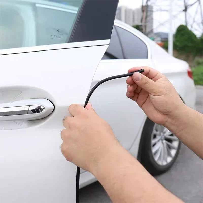5M Car Door Edge Protector Strip - Transparent PVC Anti-Scratch Anti-Collision Sealing Tape for Vehicle Door Trim Protection