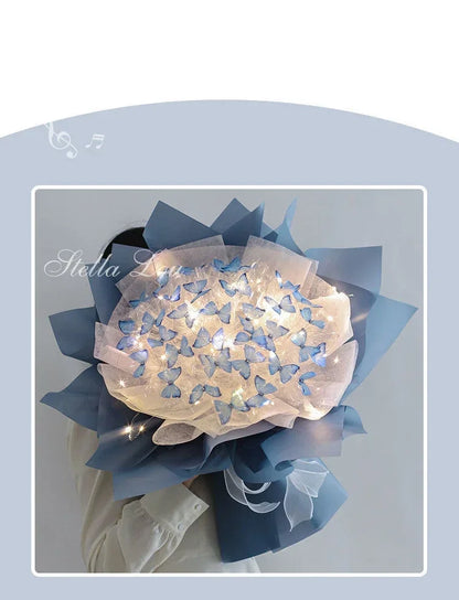 Butterfly Bouquet DIY – Handmade Artificial Flowers, Thoughtful Gift for Girlfriend, Birthday, Proposal & Wedding Decoration