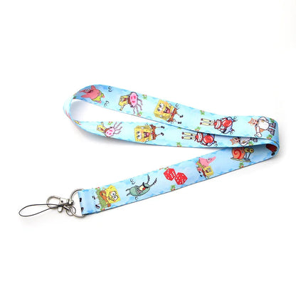 Spongebob Cartoon Key Lanyard – ID Badge Holder & Phone Neck Strap with Keyring
