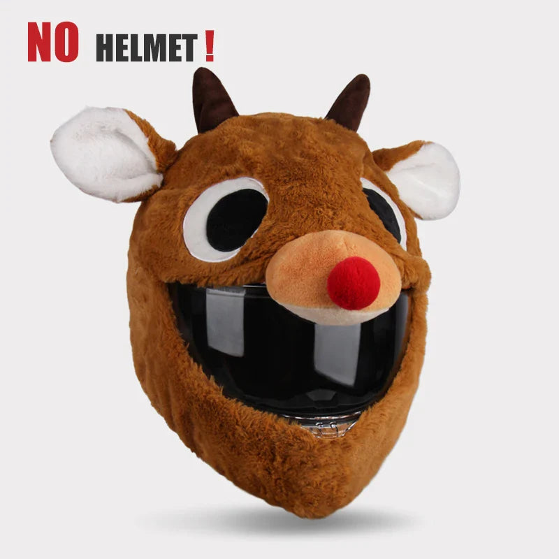 2025 New Funny Motorcycle Helmet Cover, Full Helmet Christmas Cap Gift, Personalized Motorbike Crash Case