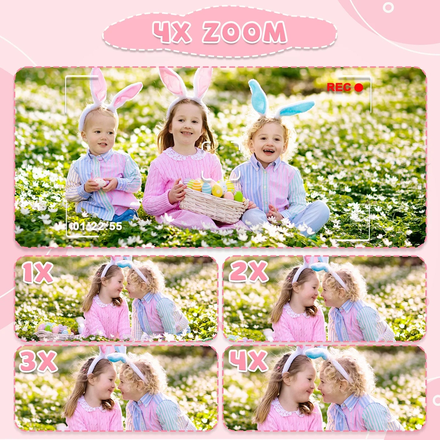 1080P HD Kids Digital Camera — Toddler Video Camera with 2.0-inch Screen & Silicone Case