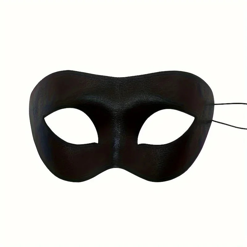 Adult Black PVC Masquerade Mask — Bat Bunny Party Mask for Men & Women, Carnival, Prom, and Costume Events