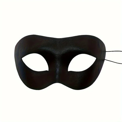 Adult Black PVC Masquerade Mask — Bat Bunny Party Mask for Men & Women, Carnival, Prom, and Costume Events
