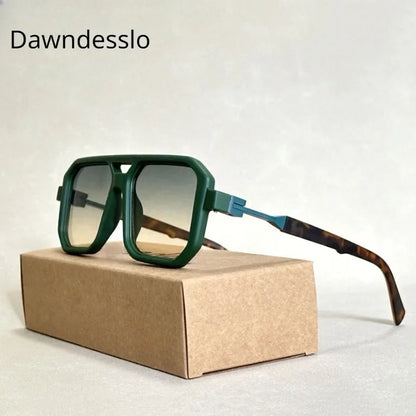 2024 Vintage Fashion Sun Protection Sunglasses – Square Retro Shades for Men & Trendy Women’s Gafas De Sol