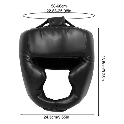 Full-Covered Boxing Helmet - Thickened Head Protector for Men & Women - Karate, Muay Thai, Taekwondo Training Head Guard