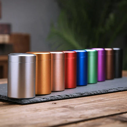 New Airtight Smell-Proof Stainless Steel Container — Mini Tea & Herb Stash Jar for Tea, Coffee Storage