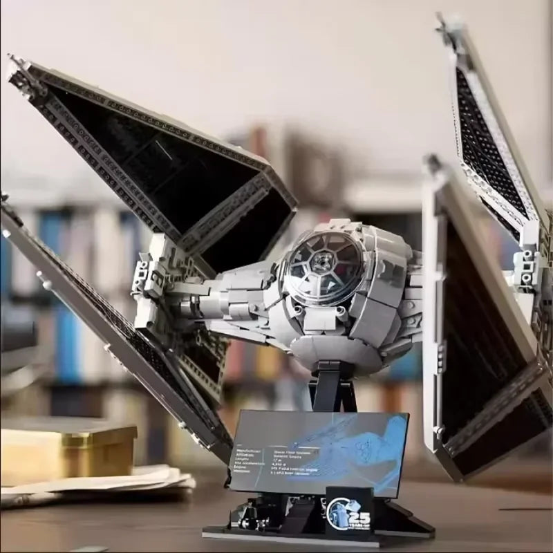 TIE Interceptor Starfighter Model Kit – 1931PCS Building Set with TIE Pilot Minifigure, Collectible Display Set for Creative Gifts and Decor