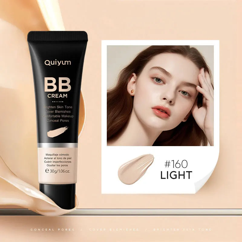 High Coverage BB Cream Foundation – Waterproof Long-Lasting Concealer & Brightening Face Primer for Natural Contour Makeup Base