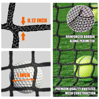 Foldable 10x10x10FT Golf Net Cage – Portable Baseball Batting Training Cage with Durable Wear-Resistant Ball Netting for Practice & Simulation Use