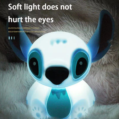 Kawaii Stitch USB Touch Night Light — Soft Glow Bedside Lamp, Room Decor & Birthday Gift for Students