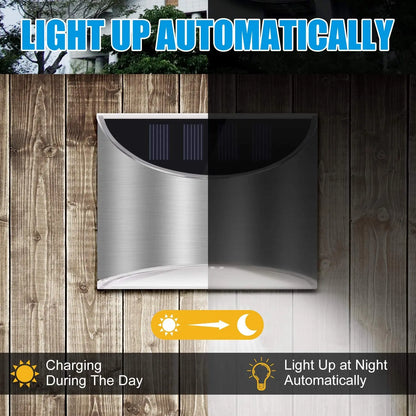 Solar Fence & Wall Garden Light – Waterproof Outdoor Solar Deck Light for Patio, Yard & Landscape Decoration