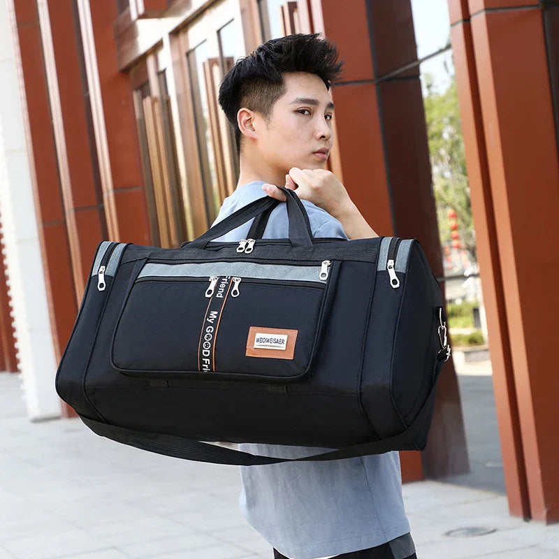 Nylon Travel Duffel Bag for Women & Men – Large Capacity Carry-On, Weekender, Gym & Overnight Sport Tote