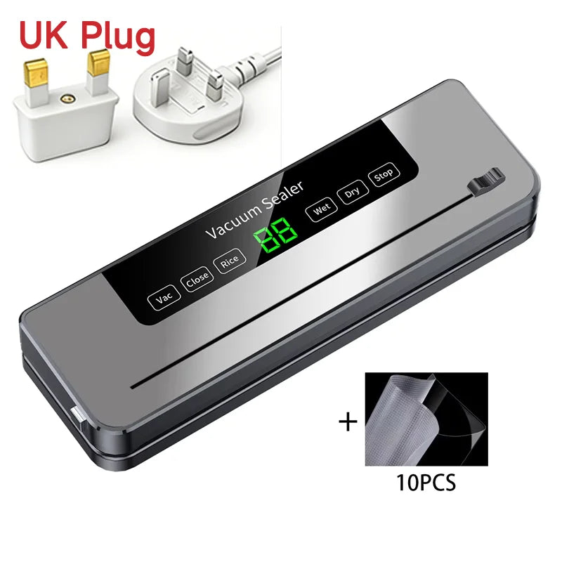 Portable Vacuum Sealer for Food Storage – Kitchen Gadget Air Compressor Plastic Bag Sealer Vacuum Packaging Machine for Home Use