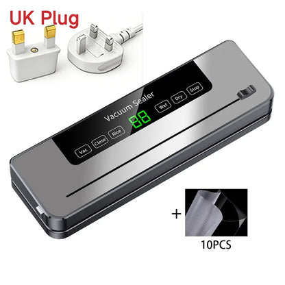 Portable Vacuum Sealer for Food Storage – Kitchen Gadget Air Compressor Plastic Bag Sealer Vacuum Packaging Machine for Home Use