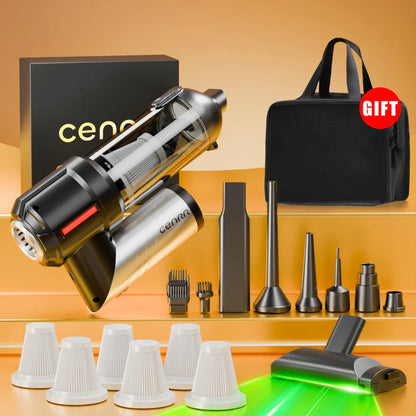 CENRR Powerful Mini Car Vacuum Cleaner 998000PA – Cordless Portable Handheld Cleaner & Home Appliance Blower