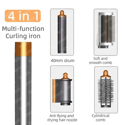 6-in-1 Multi-Function Hair Dryer & Hot Air Comb – Curling Iron & Straightener Styling Kit for Salon-Quality Results at Home