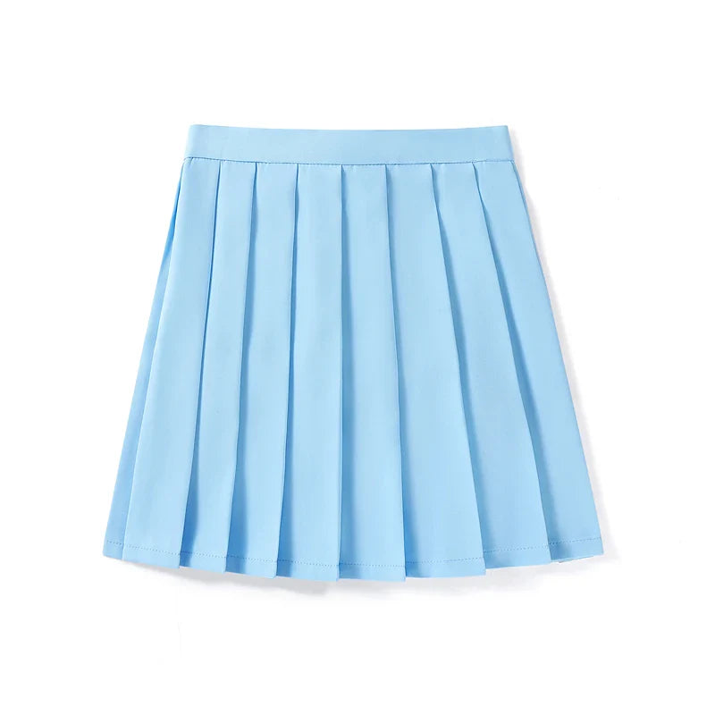 Women’s High Waist A-Line Skirt – Summer Harajuku Style Black Mini Pleated School Girl Uniform