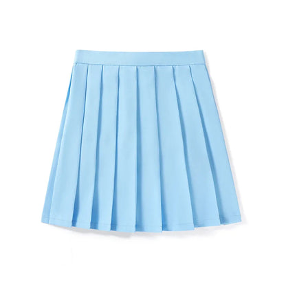 Women’s High Waist A-Line Skirt – Summer Harajuku Style Black Mini Pleated School Girl Uniform