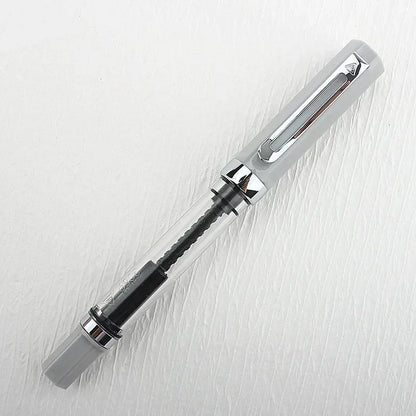 3059 Piston Fountain Pen – High-Quality Transparent Resin with EF/F Nib (0.38/0.5mm) for Business & Gift