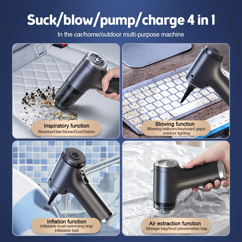 Powerful Portable Mini Car Vacuum Cleaner: Wireless Handheld Cleaning Machine for Home Appliances and Cars, Perfect for Keyboards and More