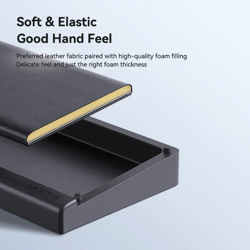 Ergonomic Keyboard Wrist Rest Pad by Hagibis - Soft Memory Foam Support with Desktop Storage Box for Easy Typing & Pain Relief in Office or Home