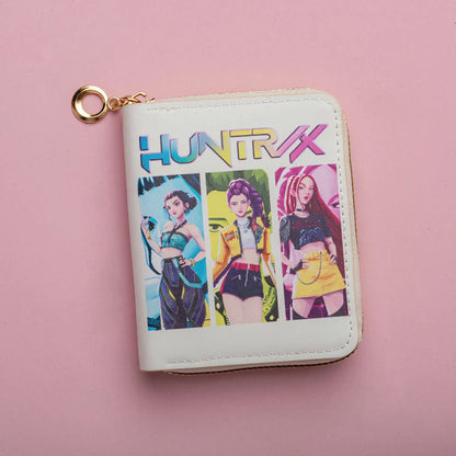 KPop Demon Hunters PU Women’s Wallet — Cartoon Coin & Card Holder, Portable Cute Rumi, Mira, Zoey Fan Gift Toy for Christmas