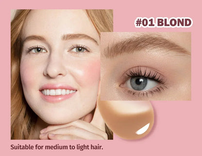 Wild 3D Eyebrow Pencil – Square Angled Brush Velvet Brow Dye Cream, Waterproof & Anti-Smudge Tint Pen