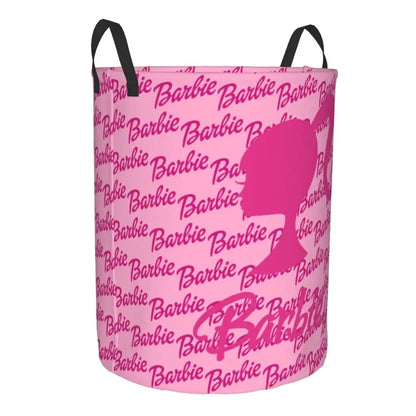 Custom Barbie Logo Laundry Basket – Collapsible Large Capacity Clothes Storage Bin, Disney Baby Hamper