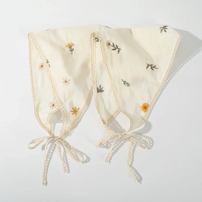 Fabric Printing Triangle Scarf — Flower Turban Bandana Headband for Women Retro Hair Accessories