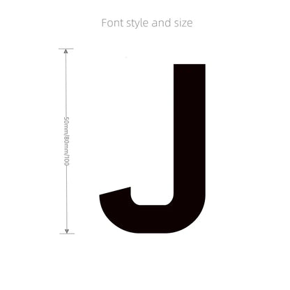 3D Mirror Acrylic Alphabet Wall Stickers – Black English Letters & Numbers for Personalized Door & Room Decor