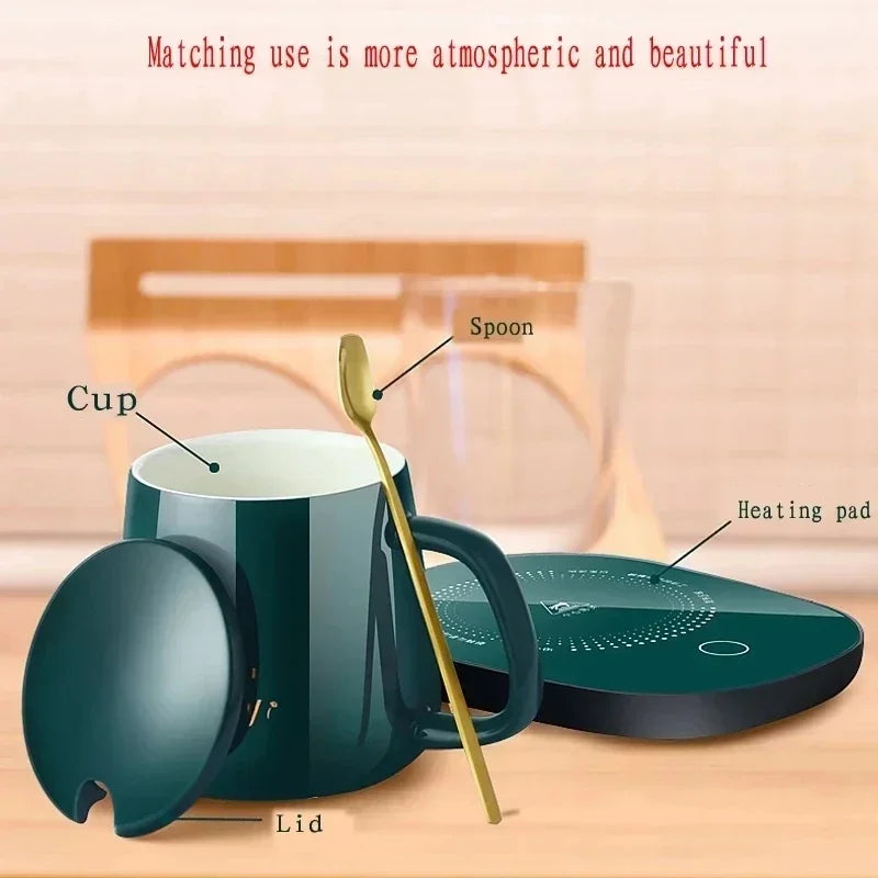 55℃ Coffee Mug Warmer Pad – USB Electric Cup Heater & Coaster for Tea, Milk, Water – Home & Office Use