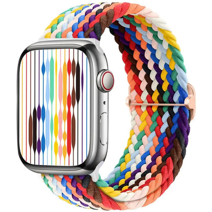 Elastic Braided Solo Loop Apple Watch Band – Adjustable Stretch Strap for Series SE, 5–11 & Ultra 3 (40mm–49mm)