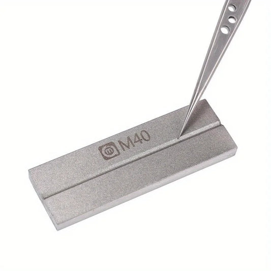 Multi-Function Grindstone Tweezer Corrector — Repair Tool for Soldering Iron Tips, Knives, and Pointed Head Alignment