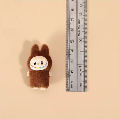 Labubu Mini Plush Toy 4.3cm – Sitting Posture Handmade Cartoon DIY Desktop Ornament Mystery Box Gift