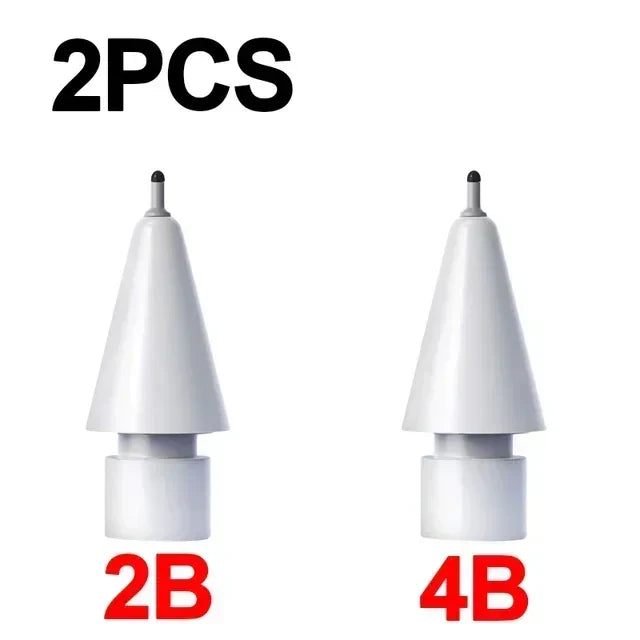4X Replacement Tips for Apple Pencil 1 & 2 | Soft Silicone Protective Nibs for Touch Screen Stylus