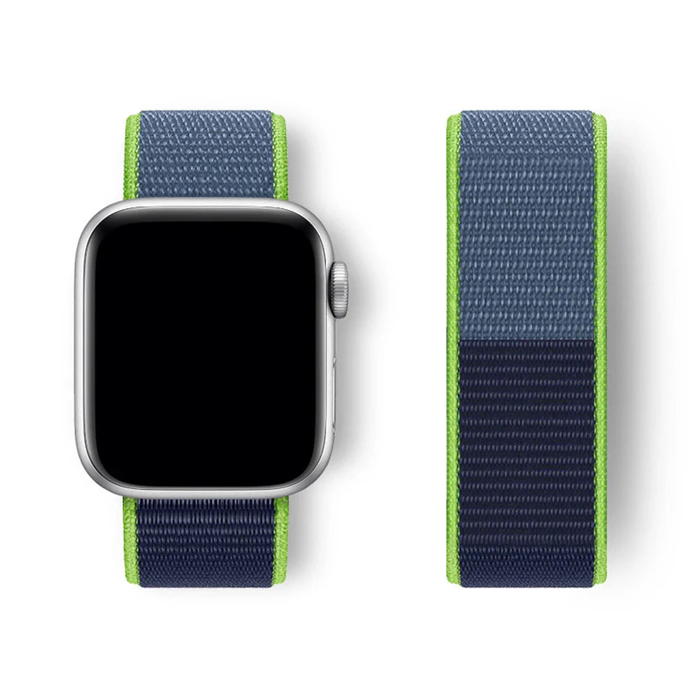 Sport Loop Strap for Apple Watch Band 40mm–49mm – Compatible with Series 3–10, SE & Ultra Adjustable Bracelet