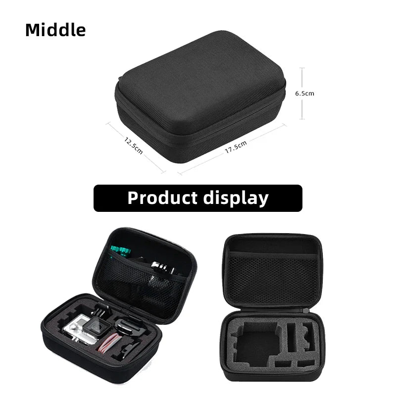 Large Carry Case Storage & Travel Bag for GoPro Hero 13–8, Insta360 X5–X3, DJI Action 5–3, AKASO, SJCAM