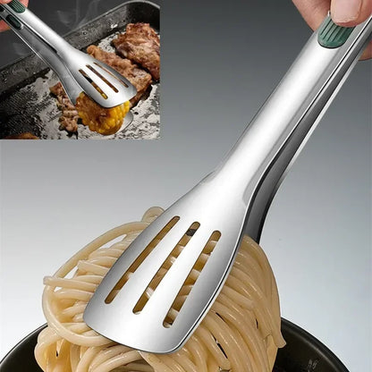 Non-Slip Stainless Steel Kitchen Tongs - Multipurpose Food Clips for BBQ, Meat, Buns, Buffet, Cooking Accessories in 7/9/12 Inches