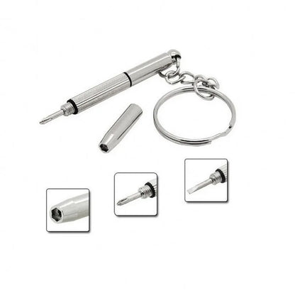3-in-1 Glasses Screwdriver Kit – Portable Eyeglass & Watch Repair Tool with Keychain, Precision Hand Tools