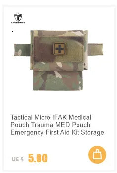 Trauma Pouch IFAK Medical Kit – Tactical Hunting Waist Bag for Battle Belt & Plate Carrier