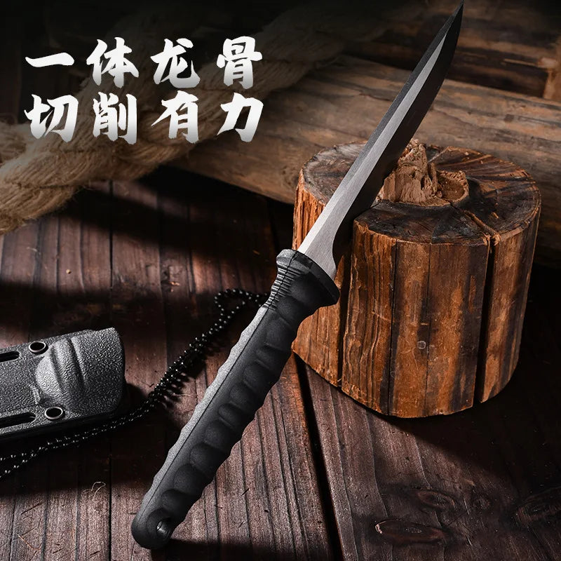 2024 Outdoor Survival Portable Knife - Sharp, High-Hardness Tactical Self-Defense Knife for Camping, Small Straight Knife