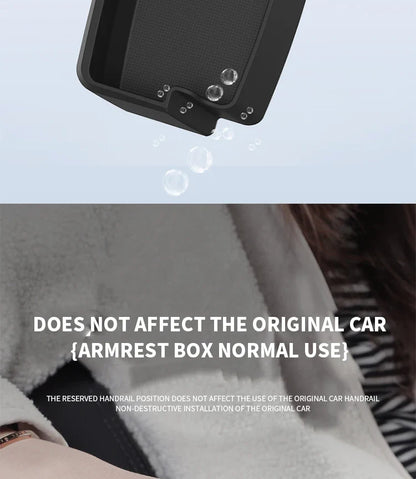 Central Armrest Storage Box for Tesla Model Y/3/3 Highland – Multi-Functional Glasses & Phone Organizer Case, 2024 Accessory