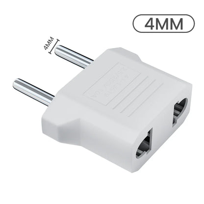 US to EU Plug Adapter - Universal Travel Power Converter for American, China & Korea Plugs 4.0/4.8mm