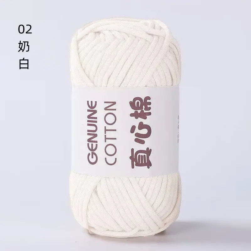 50g Genuine Cotton Yarn - Easy-to-Use Crochet Yarn for Beginners, Hand Knitting & DIY Projects (Scarves, Blankets, Hats, Clothes)